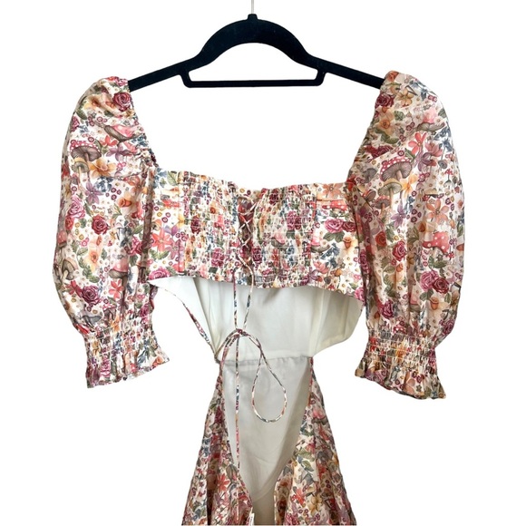 NWT For Love and Lemons Arya Mini Floral Woodland Fairycore Dress Size Medium - Picture 11 of 11